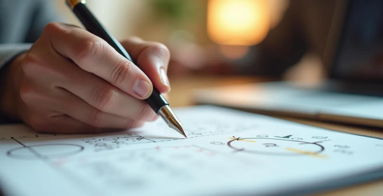 Senior prenant des notes d'observation dans une résidence